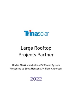Large Rooftop Projects Partner Award