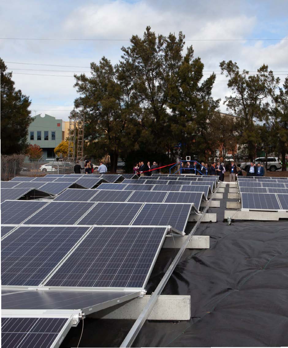 Impact International ground-mounted solar panels installation